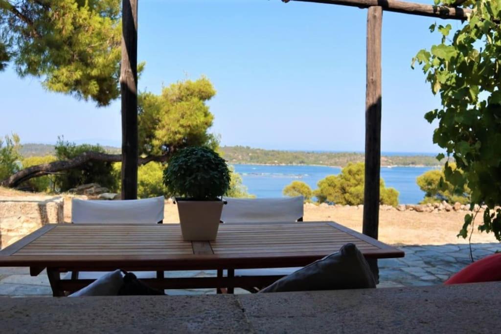 Wood & Stone Dream View House B Villa Diaporos Exterior photo