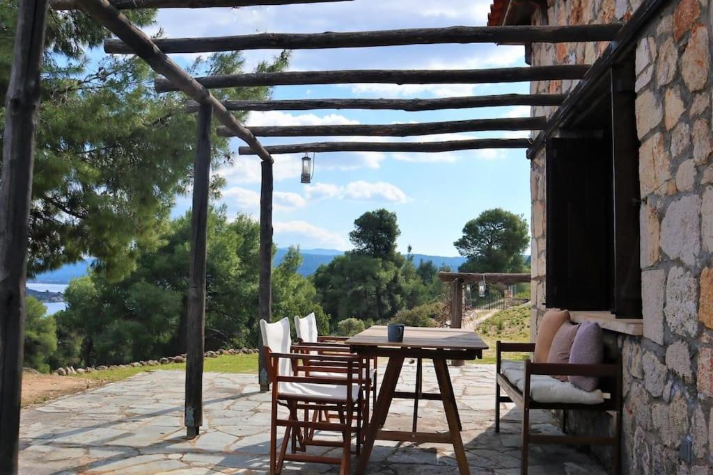 Wood & Stone Dream View House B Villa Diaporos Exterior photo